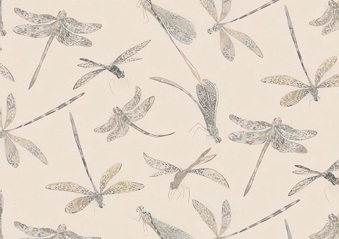 Dragonflies, Cream - Motorised Roman Blind - Image 7